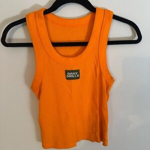 Daily Drills Vibrant Orange Tank Top